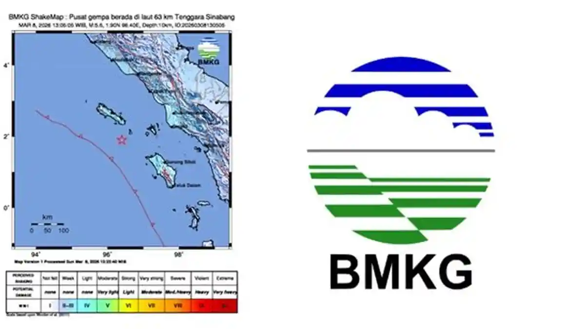 Gempa Simeulue Aceh Magnitudo 5,6